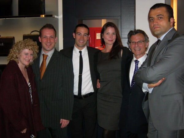 Meehna Goldsmith, Florian Brossard and the team of the Montblanc boutique in Beverly Hills © Meehna Goldsmith