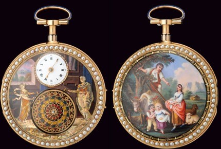 ''La Cueillette des cerises'' chiming watch, circa 1800 © Parmiginani Fleurier SA
