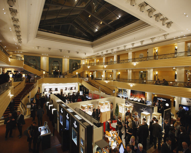 Munichtime 2009: Over 50 brands, the majority Swiss, were present in the fully-renovated exhibition hall of the Bayerischer Hof Hotel in the centre of Munich © Munichtime