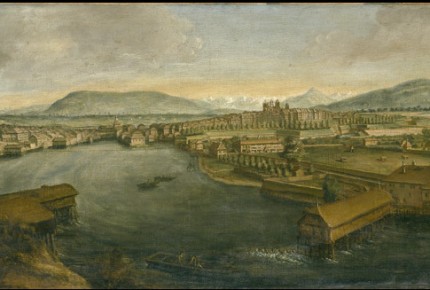 © Musée d'Art et d'Histoire, City of Geneva, inv. no 1979-82 - Robert Gardelle (1682-1766) - View of Geneva from Saint-Jean - 1719 or 1726 (?) - Oil on canvas - 59.7 cm — 142.2 cm - Photo: Yves Siza