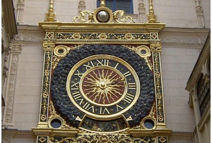 The Gros Horloge, located in Rouen, is an astronomical clock from the XIVth century
