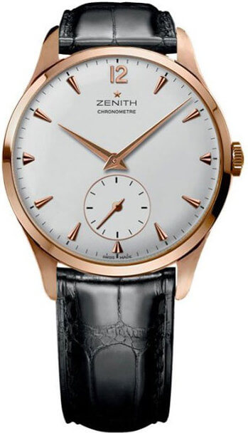 The slightly domed case and crystal, and minimalist dial lend an archival feel to the Zenith Vintage 1955