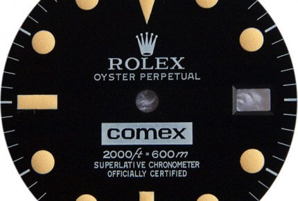 Aftermarket (counterfeit) Rolex Comex 5514 dial © Fabrice Guéroux