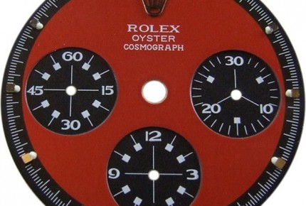 Aftermarket (counterfeit) Rolex Dayton Red dial less than 10 of the original watch were sold worldwide) © Fabrice Guéroux