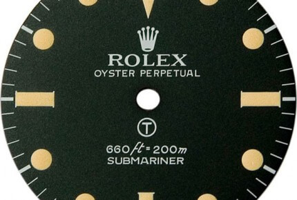 Cadran générique (contrefaçon) d'une Rolex Submariner 5517 militaire © Fabrice Guéroux