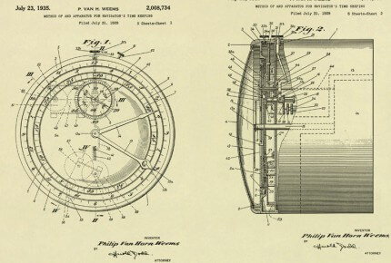 Blueprints for the Weems watch by Longines © Longines