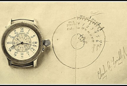 A sketch by Charles A. Lindbergh of the future watch © Longines