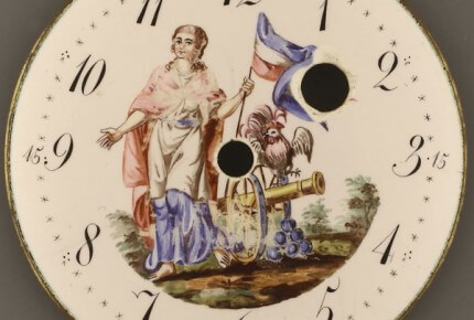 Enamel dial with Revolutionary decoration, late 18th century. Private collection © MIH