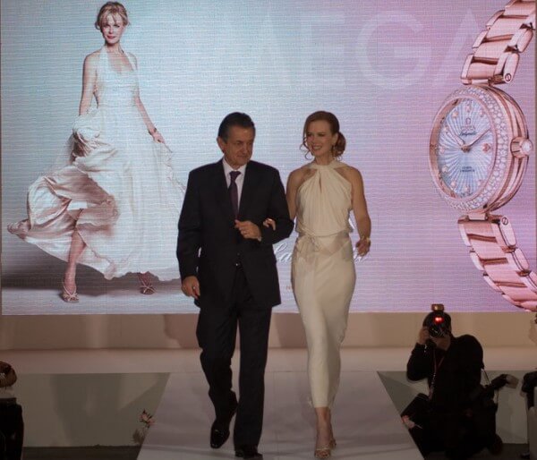 Nicole Kidman travelled with CEO Stephen Urquhart to Beijing for what is a highly important launch for Omega © Omega