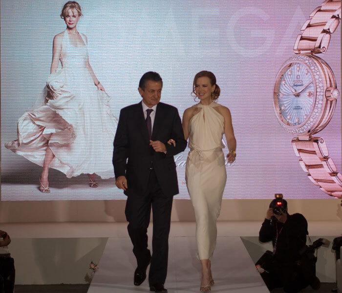 Nicole Kidman est venue accompagner le CEO Stephen Urquhart à Pékin pour ce lancement de première importance pour Omega © Omega