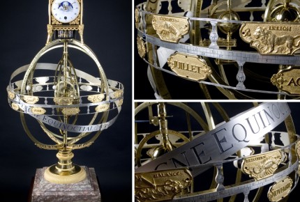 Projet Emosphère: horloge à sphère mouvante appartenant à la Kunstkamera de Saint-Pétersbourg © Fondation Horlogère