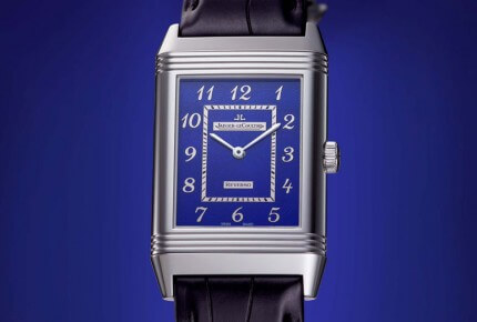 The blue enamel Reverso, one of the anniversary models © Jaeger-LeCoultre