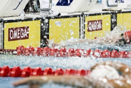Omega était le chronometreur officiel des derniers championnats du monde de natation de Shangai © Omega