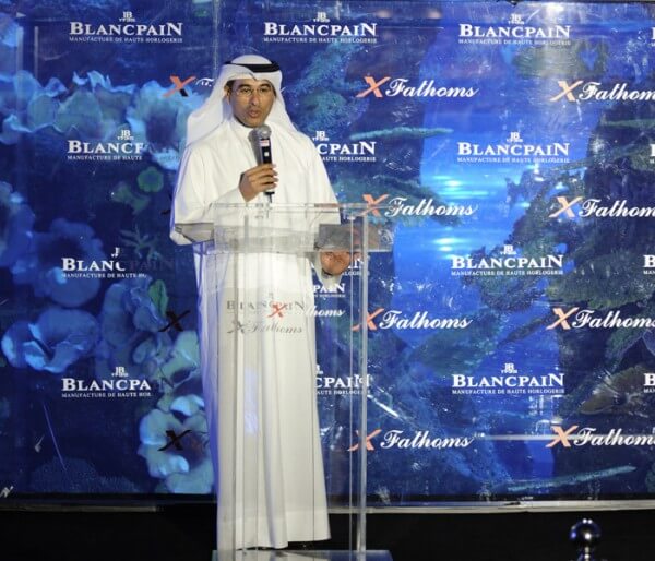 Prince Mohammed Ali Alabbar took pleasure in welcoming Blancpain to Dubai for the launch of the X Fathoms © Blancpain