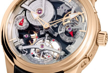 Double Tourbillon Technique, first place in the ''Manufactories - Tourbillon'' category at the 2011 International Chronometry Contest © Greubel Forsey