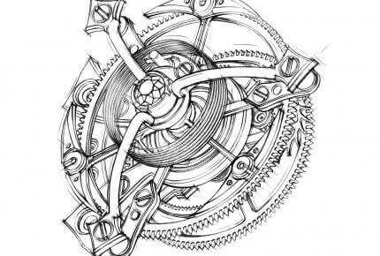 Tourbillon volant avec spiral cylindrique © Bovet