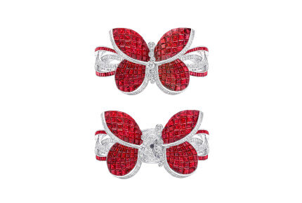Graff Princess Butterfly with invisibly set rubies.