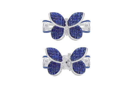 Graff Princess Butterfly with invisibly set sapphires.