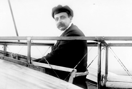 1900-1925 - Louis Bleriot in his monoplane