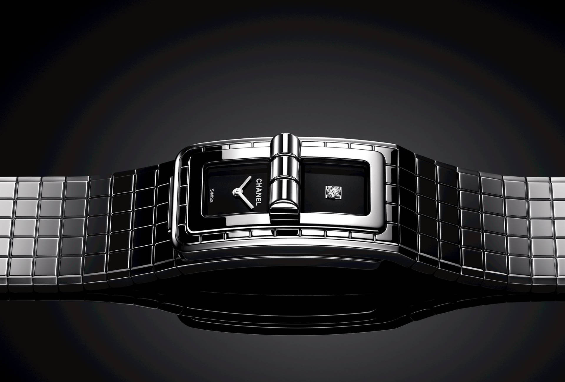 Chanel J12 Black Ceramic 29mm Diamond Dial Ladies Bracelet Watch