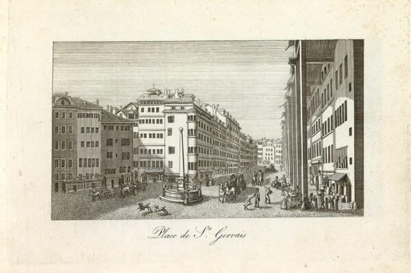 Geneva, Place St-Gervais around 1825