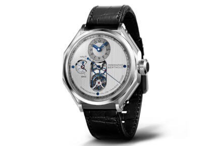 Chronomètre Ferdinand Berthoud 1.4 in rhodium-plated titanium and sapphire with silver-toned dial. Limited edition of 20