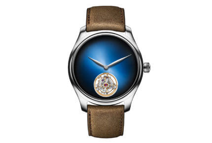 H. Moser & Cie Endeavour Tourbillon Concept Funky Blue in white gold. Limited edition of 20