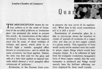 From the Fall 1949 issue of Gems & Gemology