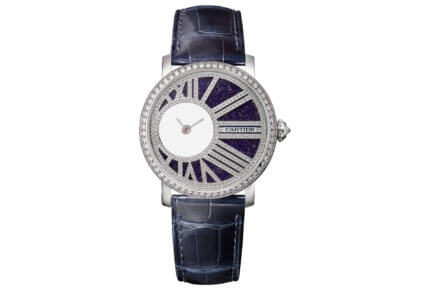 Rotonde de Cartier Mysterious Hours, with aventurine dial, set with diamonds, containing the manual-wound Caliber 9984 MC