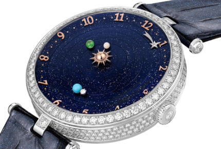 Van Cleef & Arpels Lady Arpels Planetarium, with a movement by Christiaan van der Klaauw, who specializes in astronomical complications