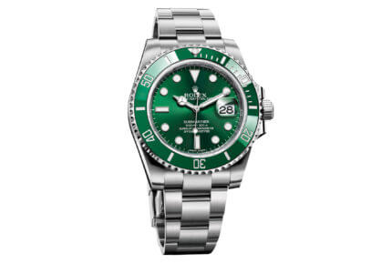 Rolex Oyster Submariner Date in 904L steel, with green bezel and dial