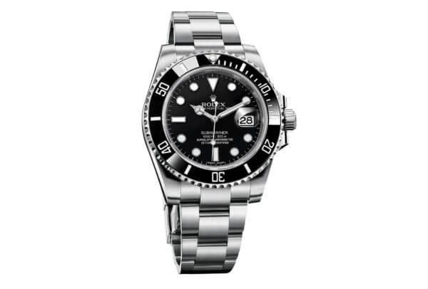 Rolex Oyster Submariner Date in 904L steel, with black dial and bezel