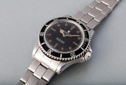 Roger Moore as James Bond wore this Submariner Ref. 5513, modified by “Q” to work as a circular saw, in 1973’s Live and let Die. It sold for CHF 365,000 at a 2015 Phillips auction, despite having no movement