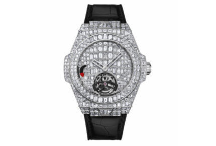 Hublot Big Bang High Jewellery with 380 invisibly-set tapered and custom-cut baguettes.