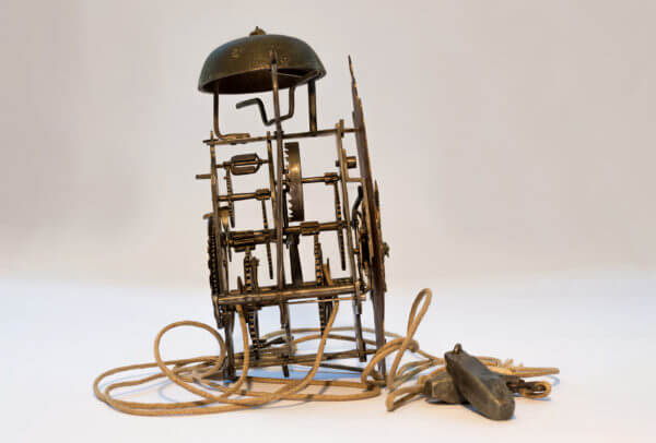 Renaissance skeleton clock mechanism. Musée de Cluses © Charles Savouret