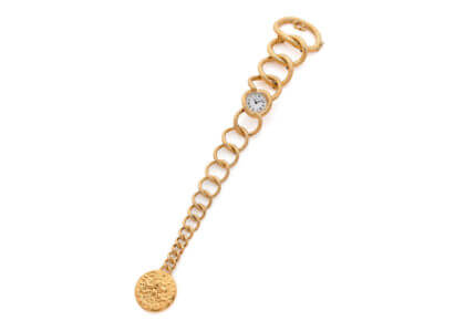 Piaget montre bracelet de dame à remontage manuel en or jaune 18k avec pièce de monnaie Dali d'Or signée et datée
