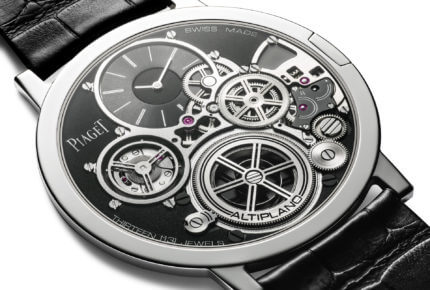 La Piaget Altiplano Ultimate Concept ne mesure que 2 mm d’épaisseur, record absolu pour une montre complète. Le fond fait ici office de platine.