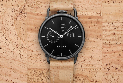Baume custom timepiece natural cork material