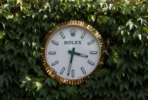 Rolex clock at Wimbledon 2018