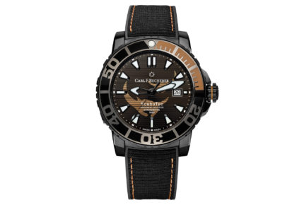 Carl F. Bucherer Patravi ScubaTec Black Manta Special Edition is a COSC-certified chronometre, with a titanium case, coated with black DLC, a helium release valve and 500-metre water resistance.