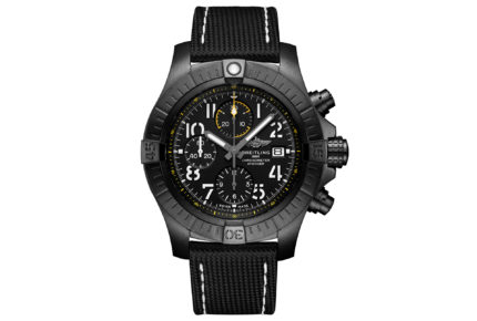 The Breitling Avenger Chronograph 48 mm Night Mission with DLC-coated titanium case.